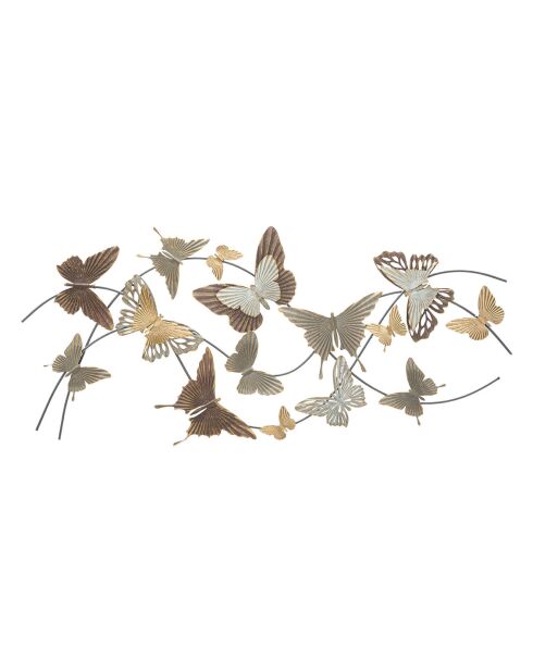 Décoration murale en métal Butterfly Smart multicolore - 52x118 cm