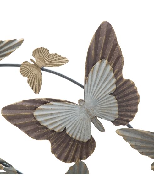 Décoration murale en métal Butterfly Smart multicolore - 52x118 cm