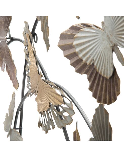 Décoration murale en métal Butterfly Smart multicolore - 52x118 cm