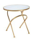 Table basse Glam Mat doré/multicolore - D.50.5x50 cm