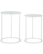 2 Tables d'appoint Coeur Coppia blanches