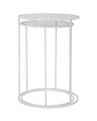 2 Tables d'appoint Coeur Coppia blanches