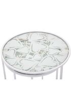 2 Tables d'appoint Coeur Coppia blanches