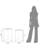 2 Tables d'appoint Coeur Coppia blanches