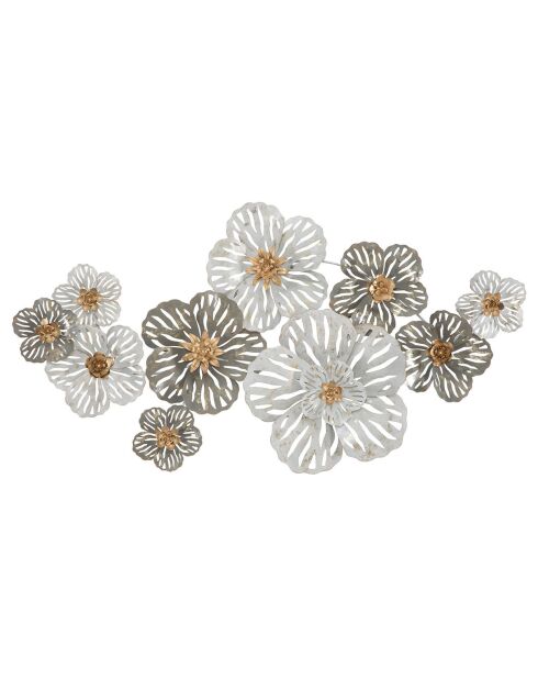 Decoración mural de metal Lory multicolor - 74,5x140x10 cm