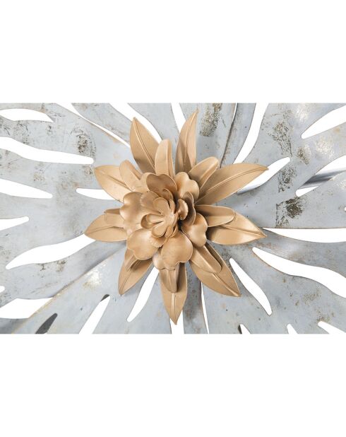 Decoración mural de metal Lory multicolor - 74,5x140x10 cm