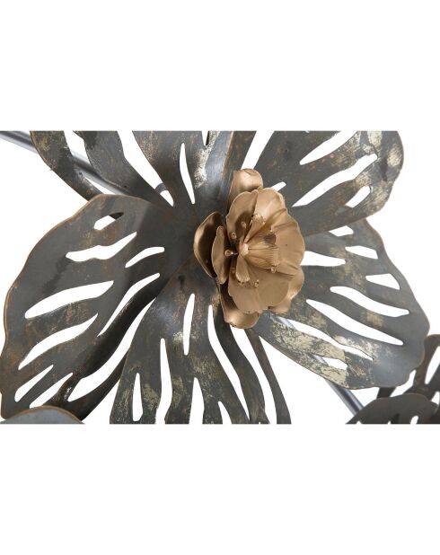 Decoración mural de metal Lory multicolor - 74,5x140x10 cm