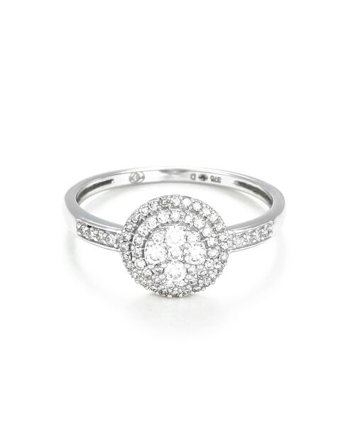 Bague Trefle Diamants 0.3 ct or blanc