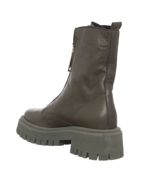Bottines en Cuir Savage kaki