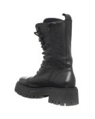 Bottines en Cuir Savage piquées noires