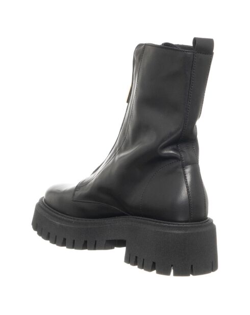 Bottines en Cuir Savage noires