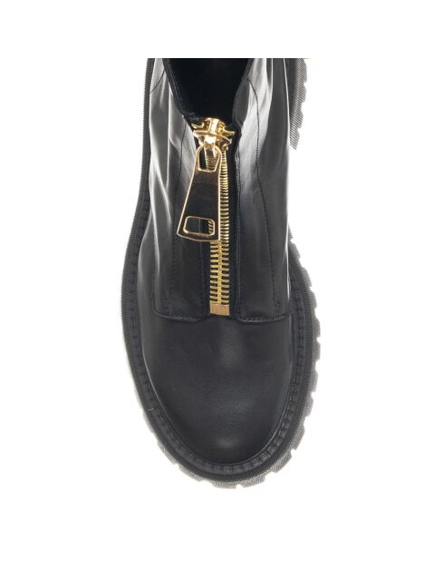 Bottines en Cuir Savage noires