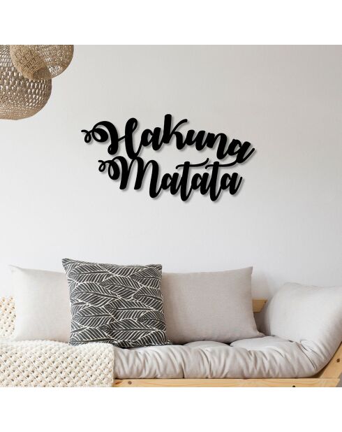 Wanddekoration aus Metall, 70 x 35 cm, Schwarz
