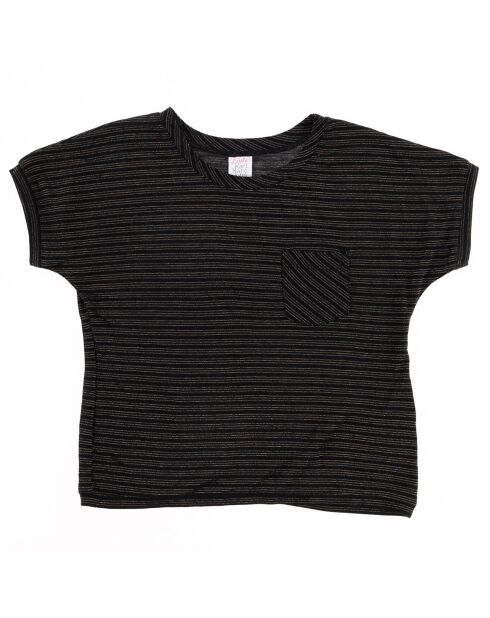 Trendiges schwarz-goldgestreiftes T-Shirt