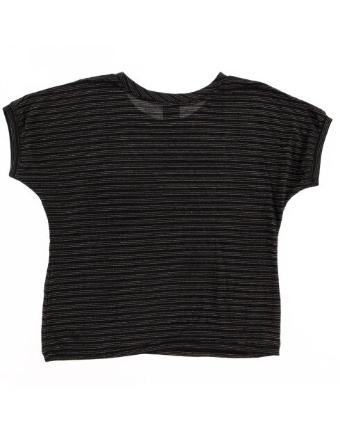 Trendiges schwarz-goldgestreiftes T-Shirt