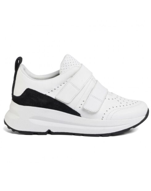 Sneakers en Cuir & Velours de Cuir Backsie blanc/noir