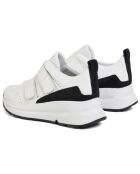 Sneakers en Cuir & Velours de Cuir Backsie blanc/noir