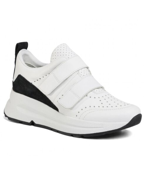 Sneakers en Cuir & Velours de Cuir Backsie blanc/noir