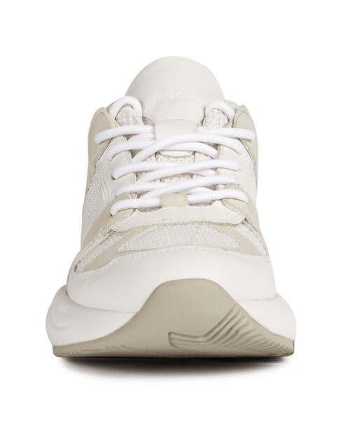 Sneakers en Cuir & Textile Topazio blanc/blanc cassé