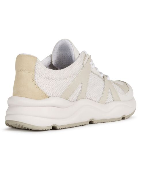 Sneakers en Cuir & Textile Topazio blanc/blanc cassé