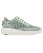 Sneakers en Velours de Cuir Rubidia vert clair