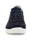 Sneakers en Velours de Cuir Rubidia bleu marine