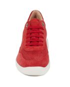 Sneakers en Velours de Cuir Rubidia rouges