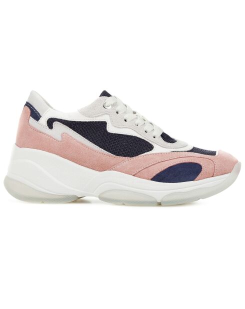 Sneakers en Cuir Kirya marine/coral