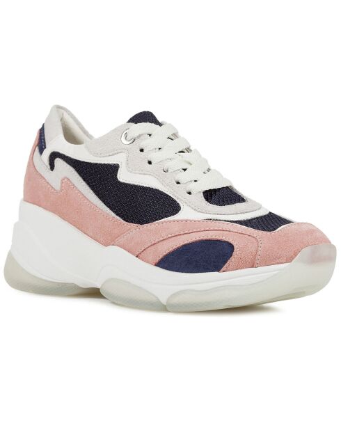 Sneakers en Cuir Kirya marine/coral