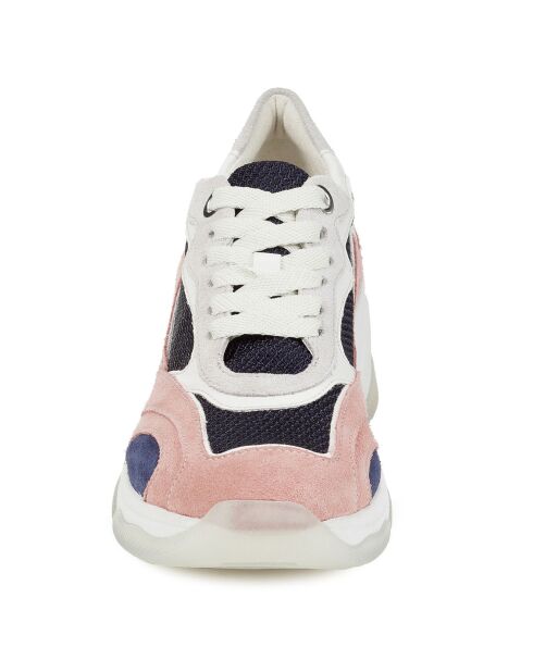 Sneakers en Cuir Kirya marine/coral