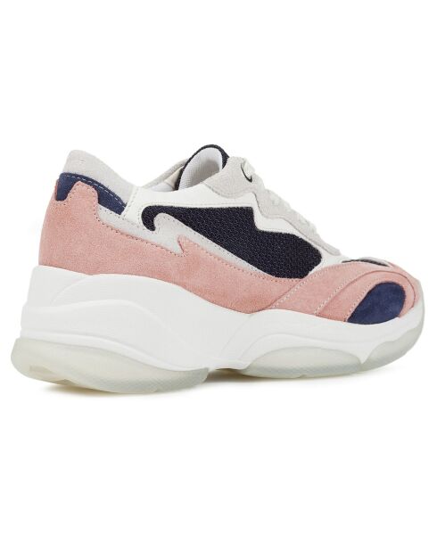 Sneakers en Cuir Kirya marine/coral
