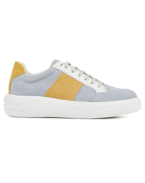 Sneakers en Cuir Ottaya gris/ocre