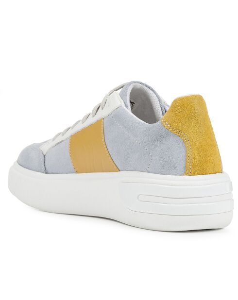 Sneakers en Cuir Ottaya gris/ocre