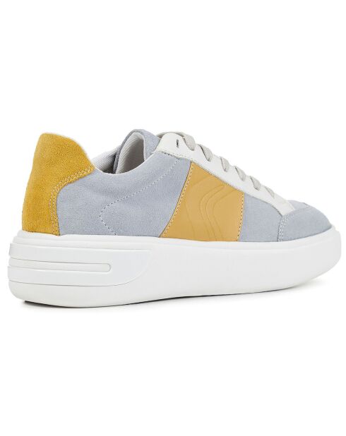 Sneakers en Cuir Ottaya gris/ocre