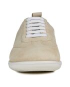 Sneakers en Velours de Cuir Jearl beiges