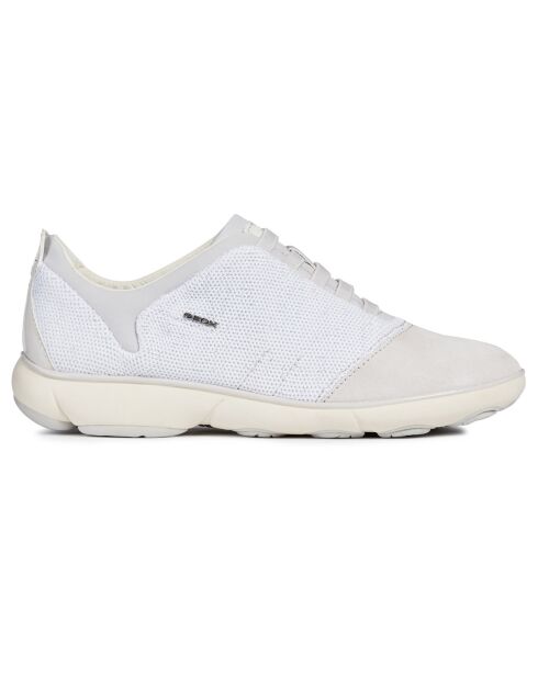 Sneakers en Velours de Cuir & Textile Nebula blanches