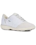 Sneakers en Velours de Cuir & Textile Nebula blanches