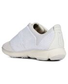 Sneakers en Velours de Cuir & Textile Nebula blanches