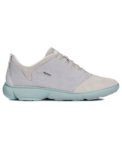 Sneakers en Velours de cuir & Textile Nebula grises