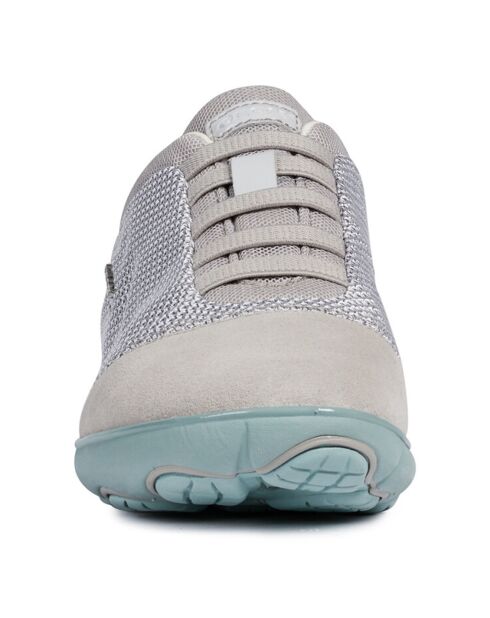 Sneakers en Velours de cuir & Textile Nebula grises