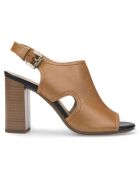 Sandales en Cuir Audalies caramel - Talon 9 cm