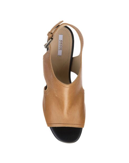 Sandales en Cuir Audalies caramel - Talon 9 cm