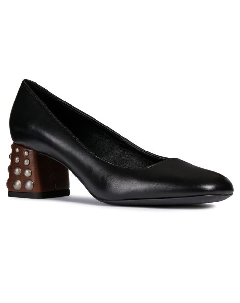 Escarpins en Cuir Seyla noirs - Talon 5.5 cm
