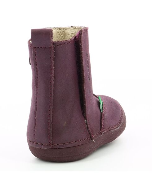 Boots en Cuir Socool violet foncé