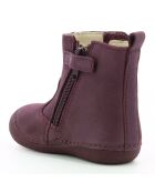 Boots en Cuir Socool violet foncé