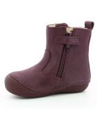 Boots en Cuir Socool violet foncé