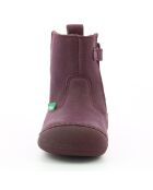 Boots en Cuir Socool violet foncé