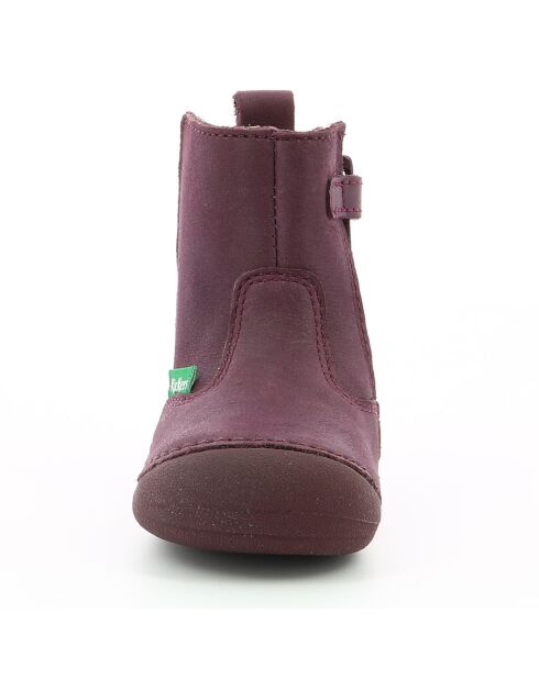 Boots en Cuir Socool violet foncé