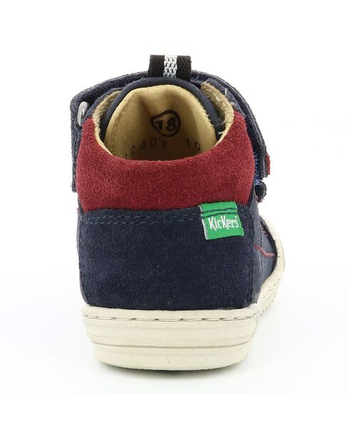 Sneakers en Cuir Jawa bleu marine/bordeaux