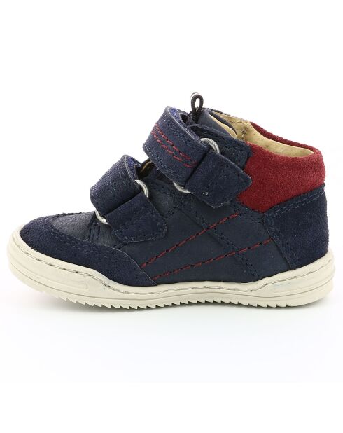 Sneakers en Cuir Jawa bleu marine/bordeaux